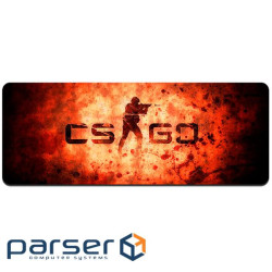 Килимок 300*700 тканинний CS One Fighter з боковою прошивкою, товщина 2 мм, колір Black / Re (CSGO5) Black / Re (CSGO5)