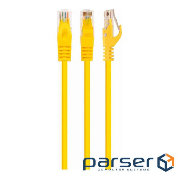 Патч корд PP6U-5M / Y, UTP, категорія. 6, литий, 50u "штекер із засувкою, 5 м, жовтий