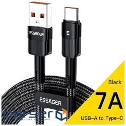 Дата кабель USB 2.0 AM to USB-C 3.0m 7A black Essager (EXCT-XCC01)
