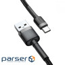Дата кабель USB 2.0 AM to Type-C 1.0m Cafule 3A red+black Baseus (CATKLF-B91)