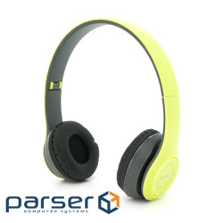 Бездротові навушники Bluetooth P47 Led, Green / Silver (P47 / GS)