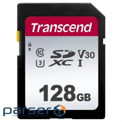 Карта памяти TRANSCEND SDXC 300S 128GB UHS-I U3 V30 Class 10 (TS128GSDC300S)