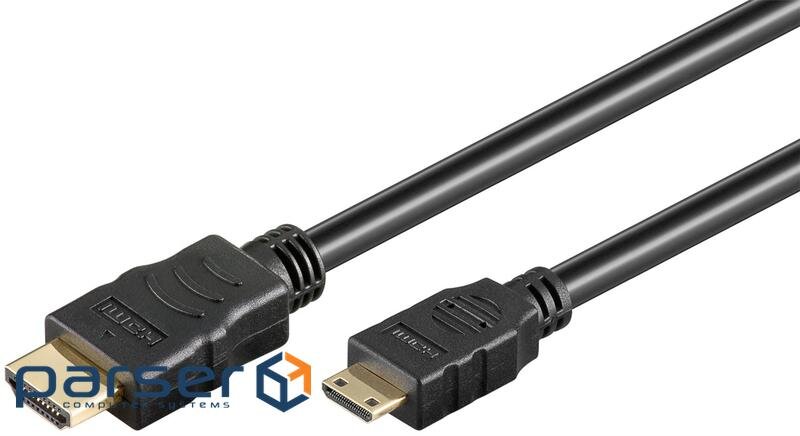 Кабель монітора-сигнальний Goobay HDMI-mini M/M 2.0m, HS+HEC D=6.0mm (75.03.1932-1)