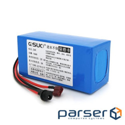 Акумуляторна батарея літієва QiSuo 24V 10A з елементами Li-ion 18650, DC: 5.5x2.1мама + ро (QS-2410) (QS-2410)