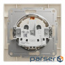 Розетка Schneider Electric ASFORA з кришкою, крем (EPH3100123)