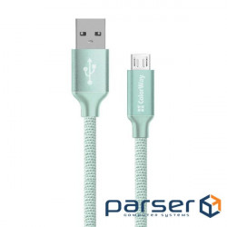Date cable USB 2.0 AM to Micro 5P 2.0m mint ColorWay (CW-CBUM009-MT)
