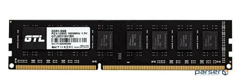Пам"ять 8Gb DDR3, 1600 MHz, GTL, 11-11-11-28, 1.5V (GTL8D316V1BK)