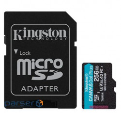Memory card Kingston 256GB microSDXC class 10 UHS-I U3 A2 Canvas Go Plus (SDCG3/256GB)
