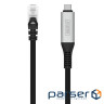 Дата кабель USB-C to RJ45 Ethernet 2.0m CAT6A S/FTP 1Gbps LSZH Digitus (AK-300601-020-S)