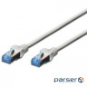 Патч-корд DIGITUS cat.5e, SF-UTP 15м, AWG 26/7, сірого кольору (DK-1531-150)