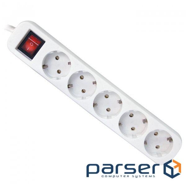 Мережевий подовжувач Defender S518 1.8 m 5 роз switch white (99241)