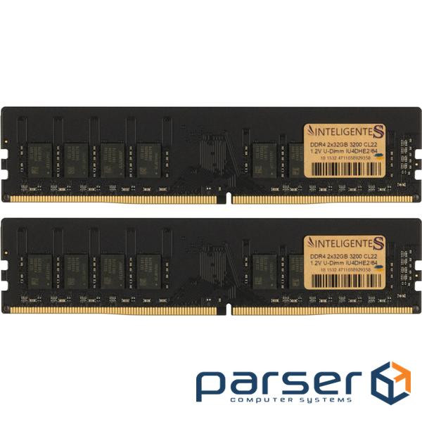 Модуль пам"яті для комп"ютера DDR4 64GB (2x32GB) 3200 MHz INTELIGENTES (IU4DHE2/64)