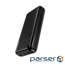 Power Bank HOCO J72A 20000mAh, USB+Type-C, 2A, Black, 0.450kg, Box (HOCO J72AB)