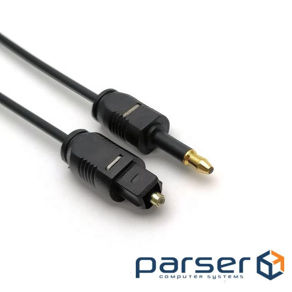 Кабель Lucom аудіо оптичний Toslink-mini 1.0m, D=2.2mm (62.09.8044-1)