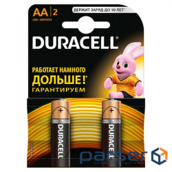 Батарейка Duracell AA лужні 2 шт. в упаковці (5000394058163 / 81551267) (5000394058163 / 81551267)