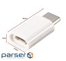 Перехідник USB3.1 Type-C --> Micro USB (OTG) білий (S0626)
