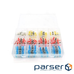 Набор термоусадочних гільз з припоєм Q250 Red 0.5-1.50mm&sup2, (100) Blue 1.50-2.50m (SDM030346) Q250 Red 0.5-1.50mm&sup2, (100) Blue 1.50-2.50m (SDM030346)