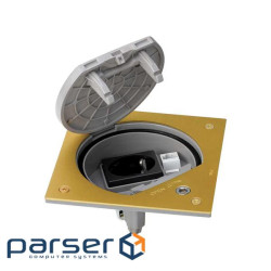 Люк IP66 під ключ у комплекті з 1x220 Schuko та 1xRJ45 кат.5е UTP, латунь (KSE15USEC/23/71)