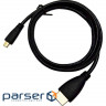 Кабель RASPBERRY PI Micro-HDMI to HDMI 2.0, 1.5m Black (RA557)
