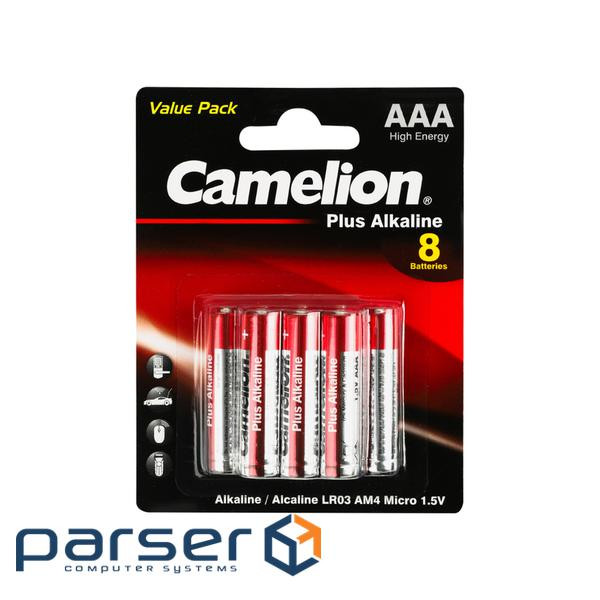 Батарейка Camelion AAA LR03 Plus Alkaline * (5+3) (LR03-BP5+3)