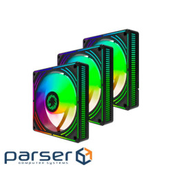 Комплект вентиляторів GAMEMAX RA300 Black 3-Pack (RA300 BK)