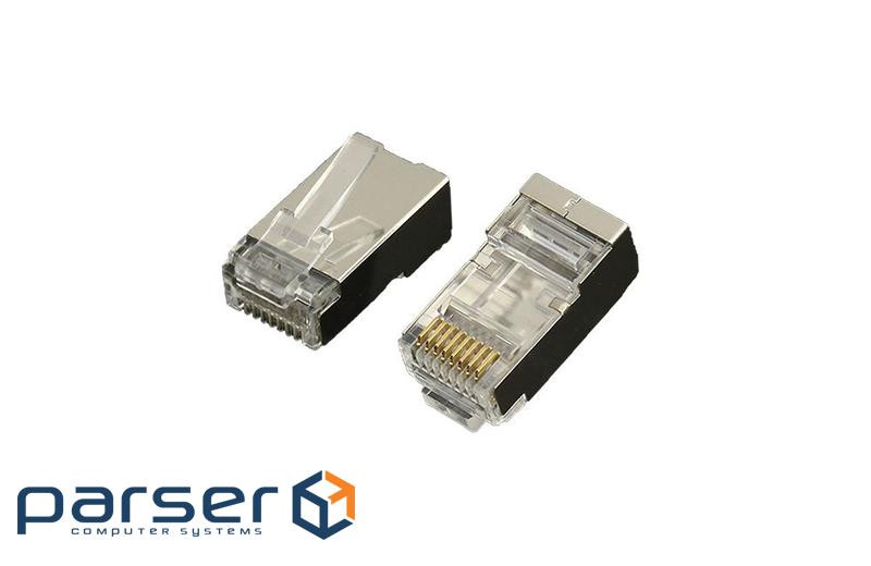 Конектори RJ45 8P8C екрановані 5е кат., 50U - OK-J103, поштучно (681-3103)