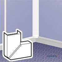 Flat corner Legrand to mini-channel 40x12.5 mm , DLPlus (033316)