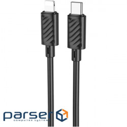 Cable HOCO X88 Gratified Type-C to Lightning PD 20W 1m Black (6931474783288)