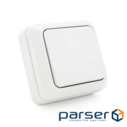 Вимикач одинарний зовнішнього монтажу, White, Q10 (DSO) , White, Q10 (DSO)