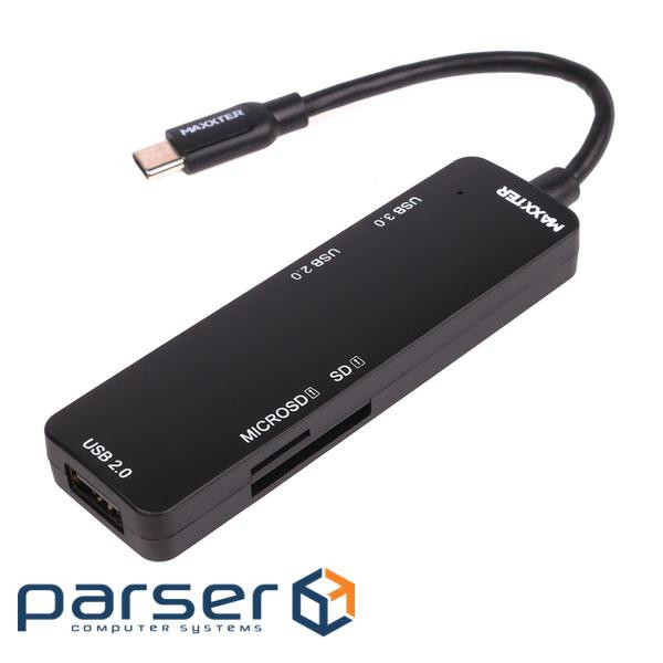 Хаб USB 3.0 Type-C Maxxter HU3C-3PTF-01