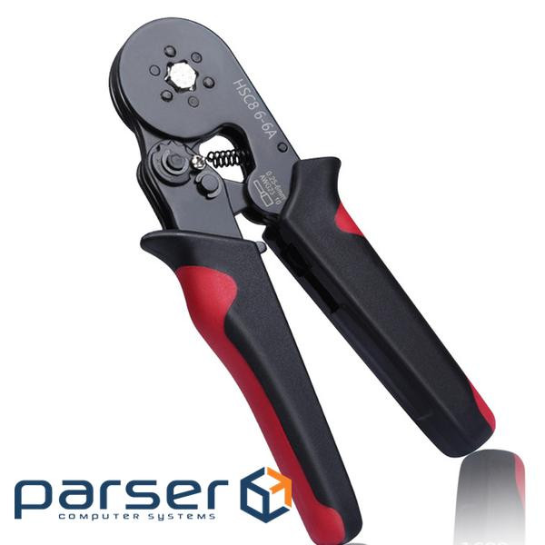 Крімпер HCS8 6-6A для обтиску кабельного накінечника, black- red + набір кабельни (HCS8 6-6A+VE1800) (HCS8 6-6A+VE1800)