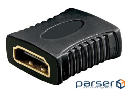 Перехідник відео HDMI F/F (адаптер),прямий 8K@60Hz HDR,чорний (75.06.5743-1) (75.06.5743-1)