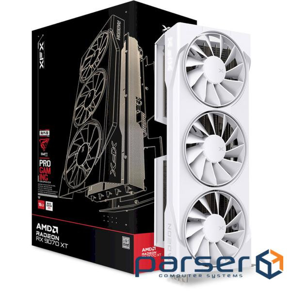 Відеокарта XFX Swift Radeon RX 9070 XT White Triple Fan Gaming Edition (RX-97TSWF3W9)