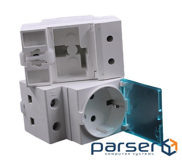 Модульна розетка PT-316С на DIN-рейку, 250V / 10-16A, з кришкою та заглушкою, 45*7 (AC30 / PT-316С)