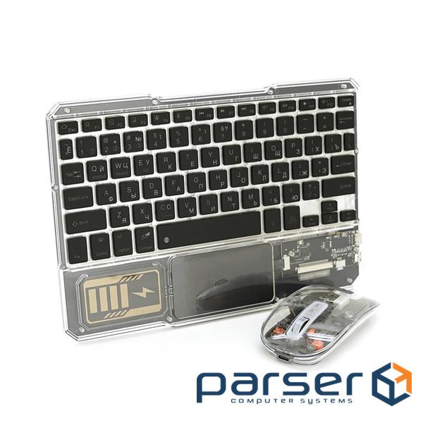 Бездротовий комплект YT-KB333 (KB+Mouse), (Eng / Pyc), 2.4G, 78 клавіш, Black / Tra (YT-KB333 black) , Black / Tra (YT-K