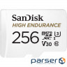 Карта пам'яті SanDisk 256 GB microSDXC High Endurance UHS-I U3 V30 + SD adapter (SDSQQNR-256G-GN6IA)