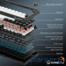Бездротова механічна клавіатура GamePro Asgard Valhalla (MK210B Pro) 65% QLAB orange switches