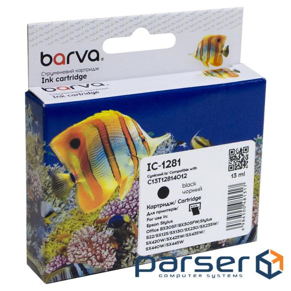 Картридж Barva Epson T1281 (C13T12814011/C13T12814012) 255с, black (IC-1281)