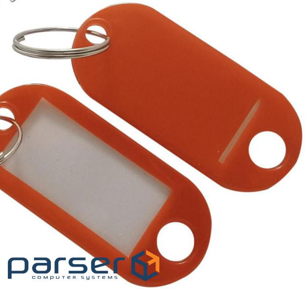 Номерна бірка NumberTag для ключів червона, 48*22мм, упаковка 200шт (NumberTag Red)