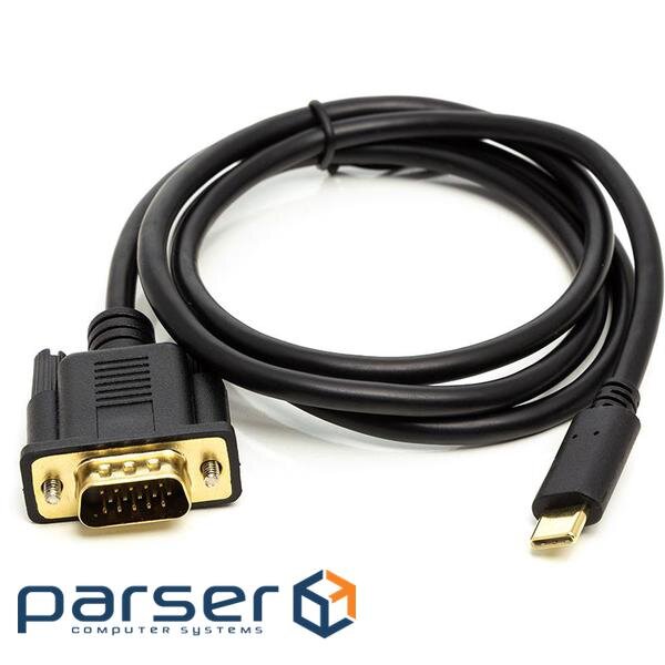 Перехідник USB Type-C 3.1 (M) to VGA (M) 1.0m PowerPlant (CA912117)