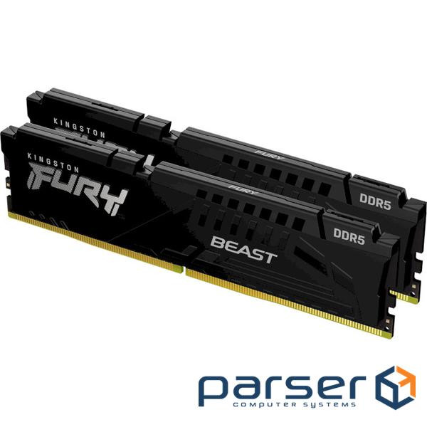 Модуль пам'яті KINGSTON FURY Beast EXPO Black DDR5 5600MHz 128GB Kit 2x64GB (KF556C40BBK2-128)