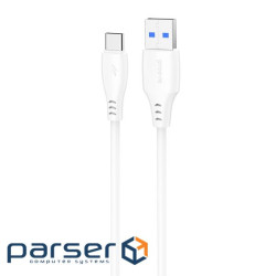 Кабель Proove Simple Silicone USB to Type-C 3A (1m) white (CCSS15001202)