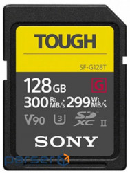 Карта пам'яті Sony 128GB SDXC class10 UHS-II U3 V90 Tough (SFG1TG)
