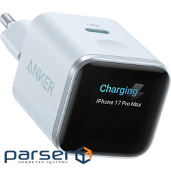 мережева зарядка ANKER Nano Charger - 45W USB-C Smart Display (Синій) (A121DG31)