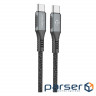 Дата кабель USB-C to USB-C 2.0m CBGPD60WTT2 60W grey Intaleo (1283126518102)