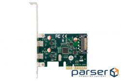 Adapter FRIME PCIe to USB 3.1 Type-C (2-ports) ASM1142 (ECF-PCIETOUSB010.LP)