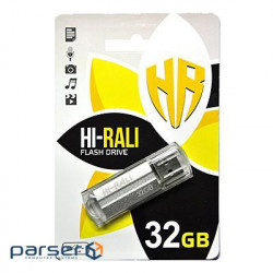 Флеш-накопичувач Hi-Rali 32 GB Corsair series Silver (HI-32GBCORSL)