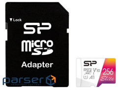 microSDXC (UHS-1 U1) SiliconPower Elite Color 256Gb class 10 A1 V10 (adapter SD (SP256GBSTXBV1V20SP