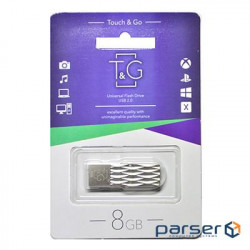Флеш-накопичувач USB 8GB T&G 103 Metal Series Silver (TG103-8G)