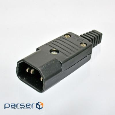 Штекер FreeEnd-IEC(C14),10A Copper ABS,чорний (25.02.5240-1)